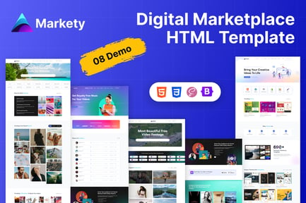 Digital Marketplace HTML Template