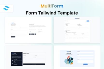 Tailwind CSS Form Section HTML Template MultiForm