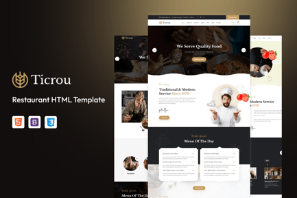 Ticrou - Restaurant HTML Template