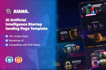 Aiana - AI Landing Startup HTML Template