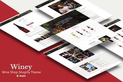 Winey - Liquor Store, Wine Shop Shopify Theme.