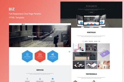 One Page Parallax HTML Template