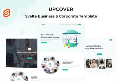 Upcover - Svelte Js Business Landing Page Template