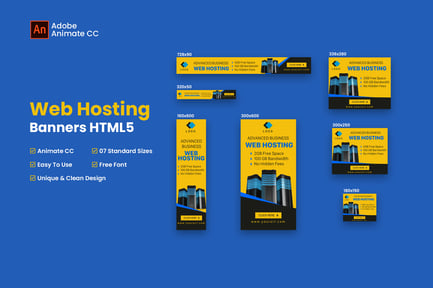 Hosting Website Banners HTML5 - Animate CC