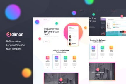 Dimon - Vue Nuxt Software App Landing Page