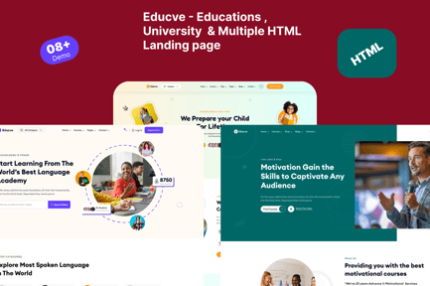 Educve-University, Online Courses & Multi Demo Edu