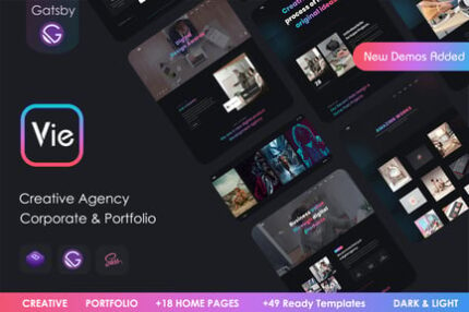 Vie - Gatsby Creative Portfolio & Agency template