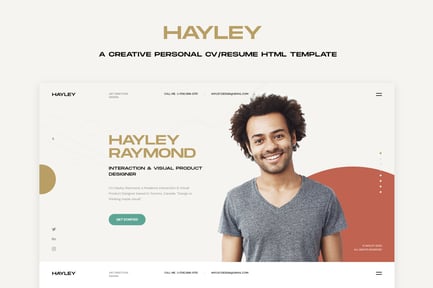 HAILEY - Creative Personal CV/Resume HTML Template