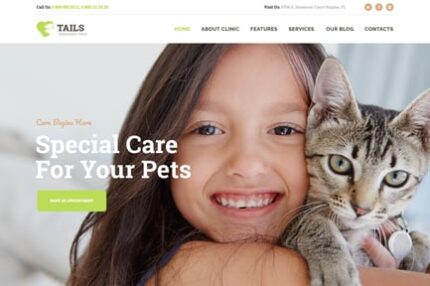 Tails | Veterinary Clinic, Pet Care & Animal WP