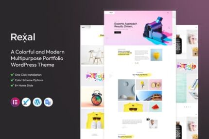 Rexal - A Colorful Portfolio WordPress Theme