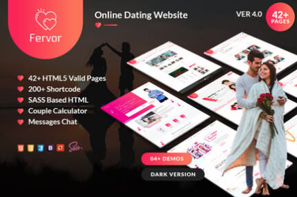 Fervor Love, Dating and Community HTML Template