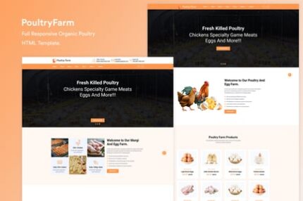 Organic Poultry HTML Template.