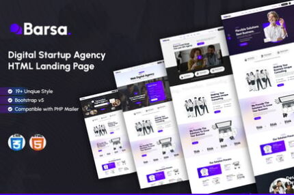 Barsa - Digital Startup Agency HTML Landing Page