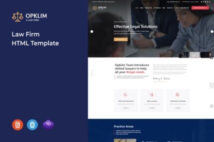 Opklim - Lawyer and Law Firm HTML Template