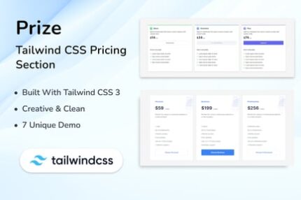 New Creative Tailwind CSS Pricing Sections - Prize