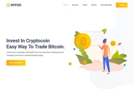 Enros - BitCoin & Cryptocurrency Landing Page