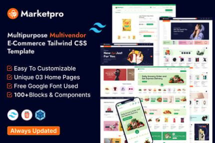 MarketPro - eCommerce Multivendor Tailwind CSS