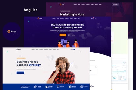 Ervy - Angular 13 IT & Marketing Startup Template