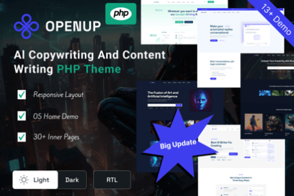 Openup - AI Writer and AI Application PHP Template