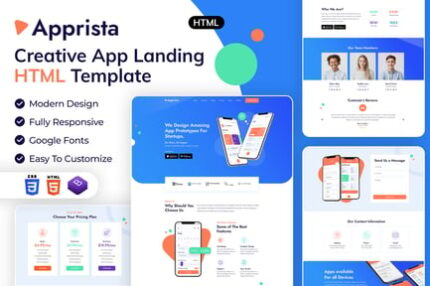 Apprista | Creative App Landing HTML Template