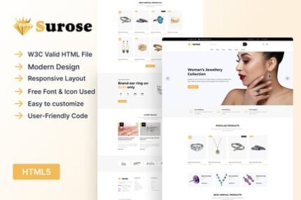 Surose - Jewelry eCommerce HTML Template