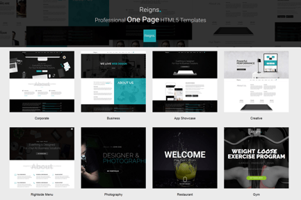 Reigns - Professional One Page HTML5 Templates