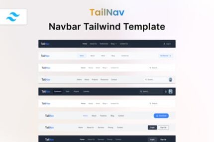 TailNav - Tailwind CSS 3 Navbar Section Template