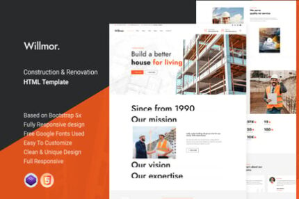 Willmor - Construction & Renovation HTML Template