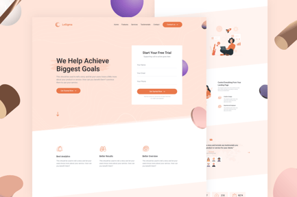 LeSigma - Isometric Startup HTML Landing Page