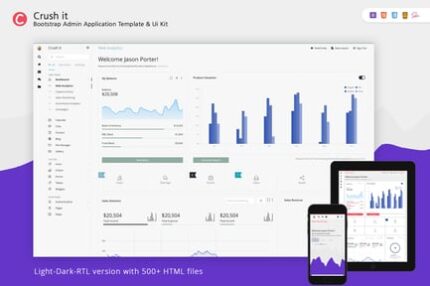 Crush it - Admin Template & Ui Kit