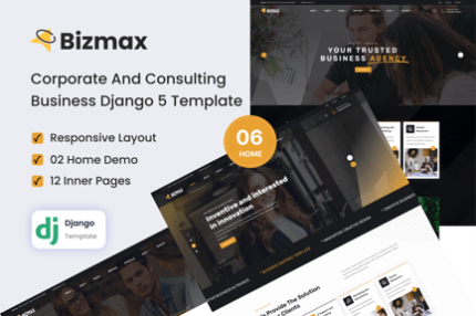 Bizmax – Django 5 Corporate & Consulting Template