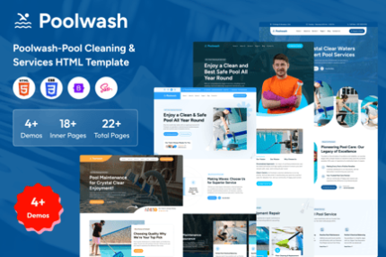 Poolwash - Pool Cleaning & Services HTML Template