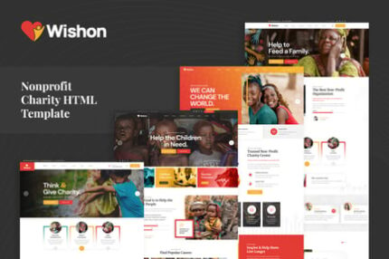 Wishon - Non Profit Charity HTML Template