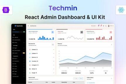 Techmin - React Bootstrap Admin Dashboard Template