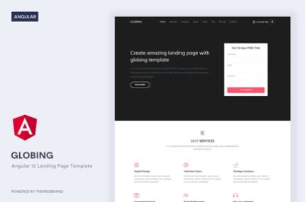 Globing - Angular 12 Landing Page Template