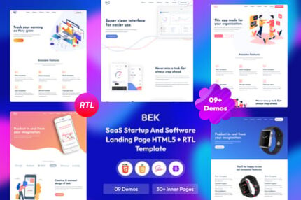 Bek - Saas & Software HTML5 + RTL Template