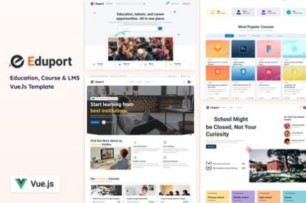 Eduport - Vue LMS, Education and Course Template