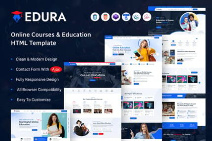 Edura – Online Courses & Education HTML Template +