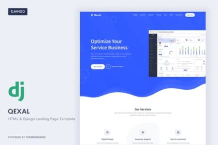 Qexal - HTML & Django Landing Page Template