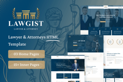 Lawgist – Attorney & Lawyers HTML Template