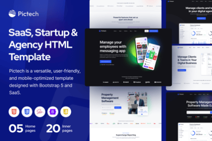 PicTech – Creative SaaS & Startup HTML5 Template