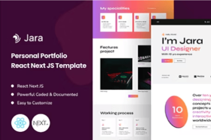 Jara - Personal Portfolio React NextJS Template