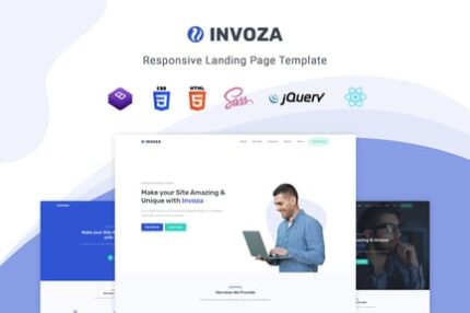 Invoza - React Landing Page Template