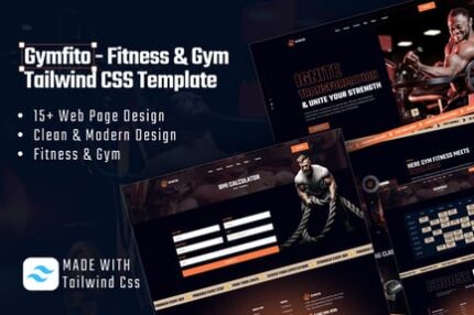 Gymfito - Tailwind CSS Fitness & Gym HTML Template