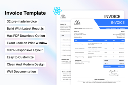 Invoma - Invoice ReactJS Template