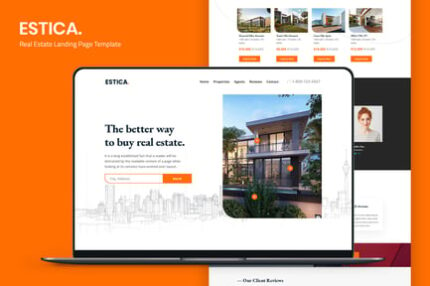 Estica — Real Estate Landing Page Template