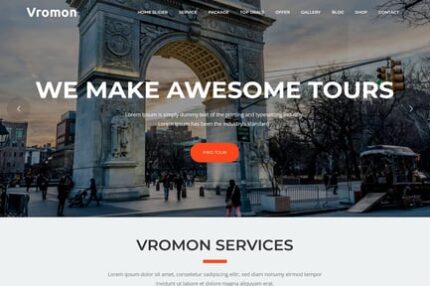 Vromon - Tour & Travel Agency WordPress Theme