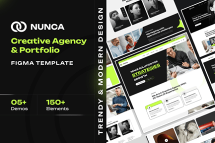 Nunca – Creative Agency & Portfolio Figma Template