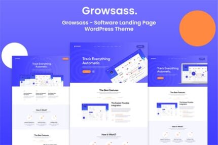 Growsass - Software Landing Page WordPress Theme