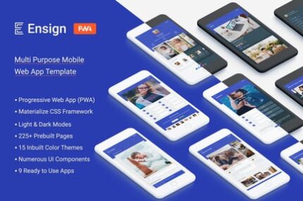 Ensign: Multi Purpose PWA Mobile App Template